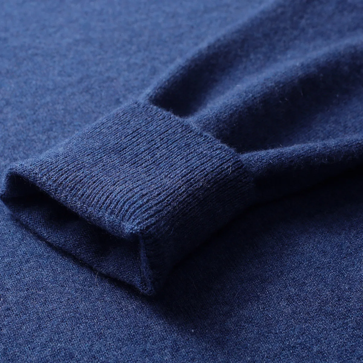 100% Cashmere Sweater with Ribbed Details