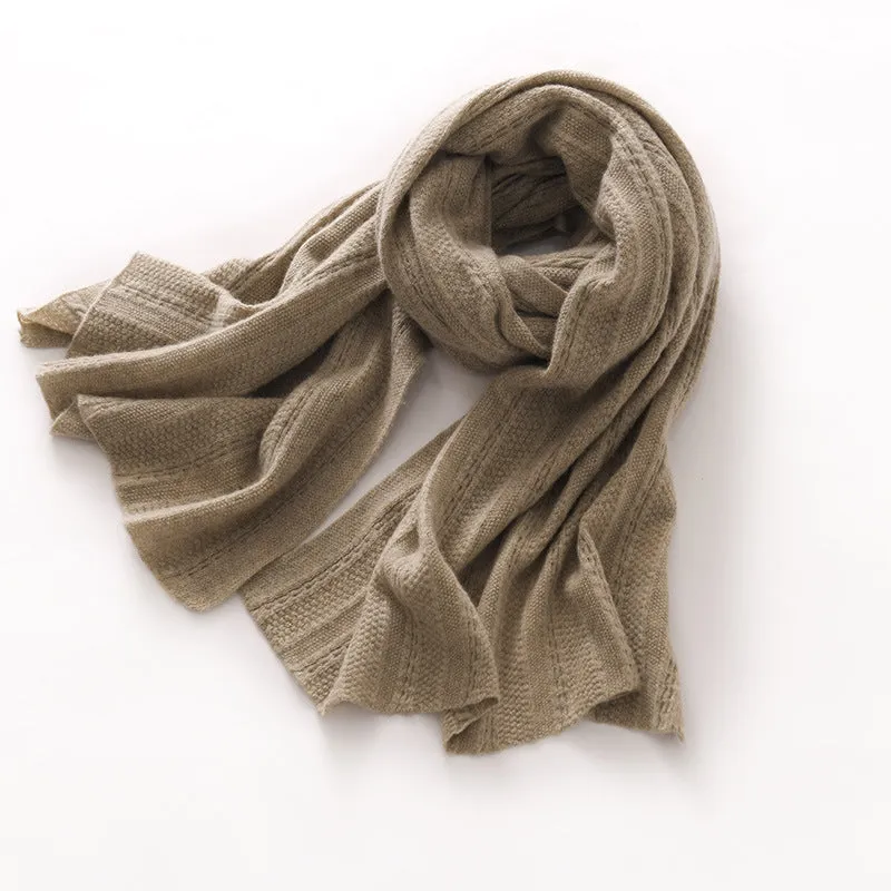 100% Pure Cashmere Thickened  Warm Shawl Cashmere Scarf for Men and Women