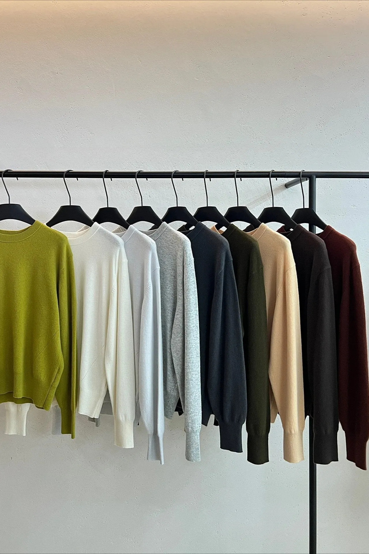 100% sheep wool rubbed finish sweater | 8 color