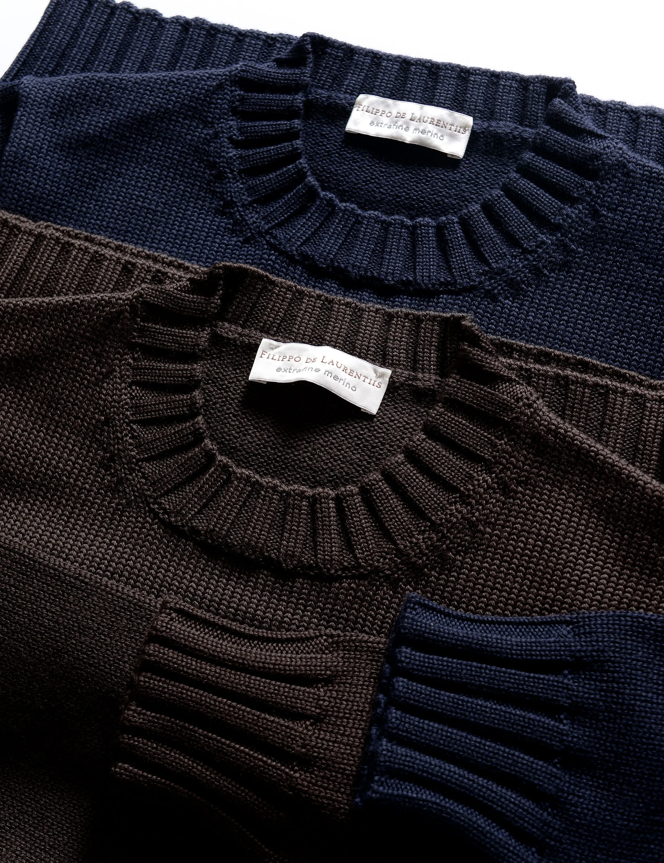 5 Gauge Merino Wool Crewneck - Navy