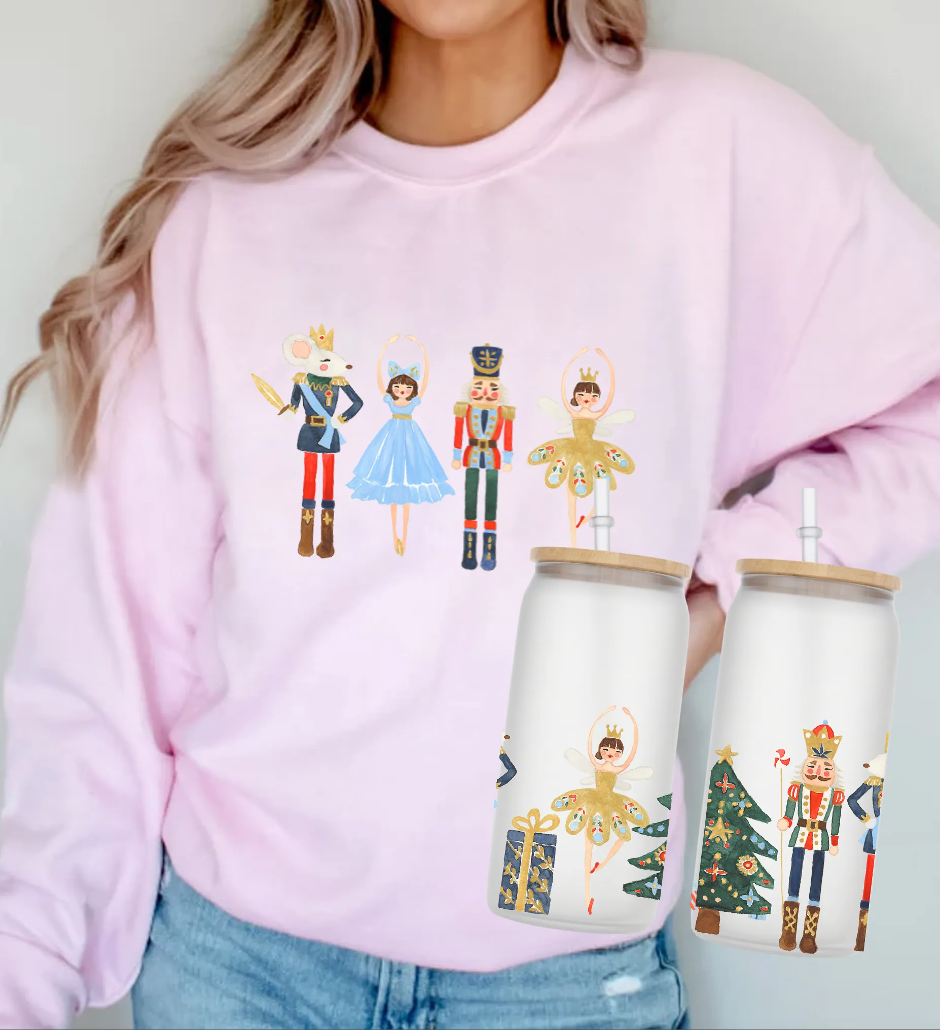 Adult Size Set (Premium Crew Neck Sweater   Tumbler)