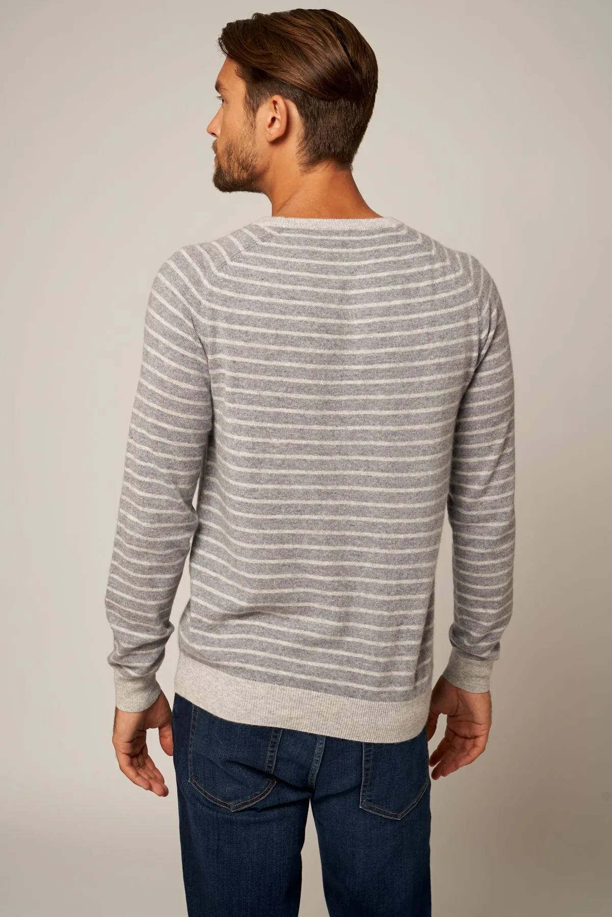 Aesthetic Striped Cashmere Sweater