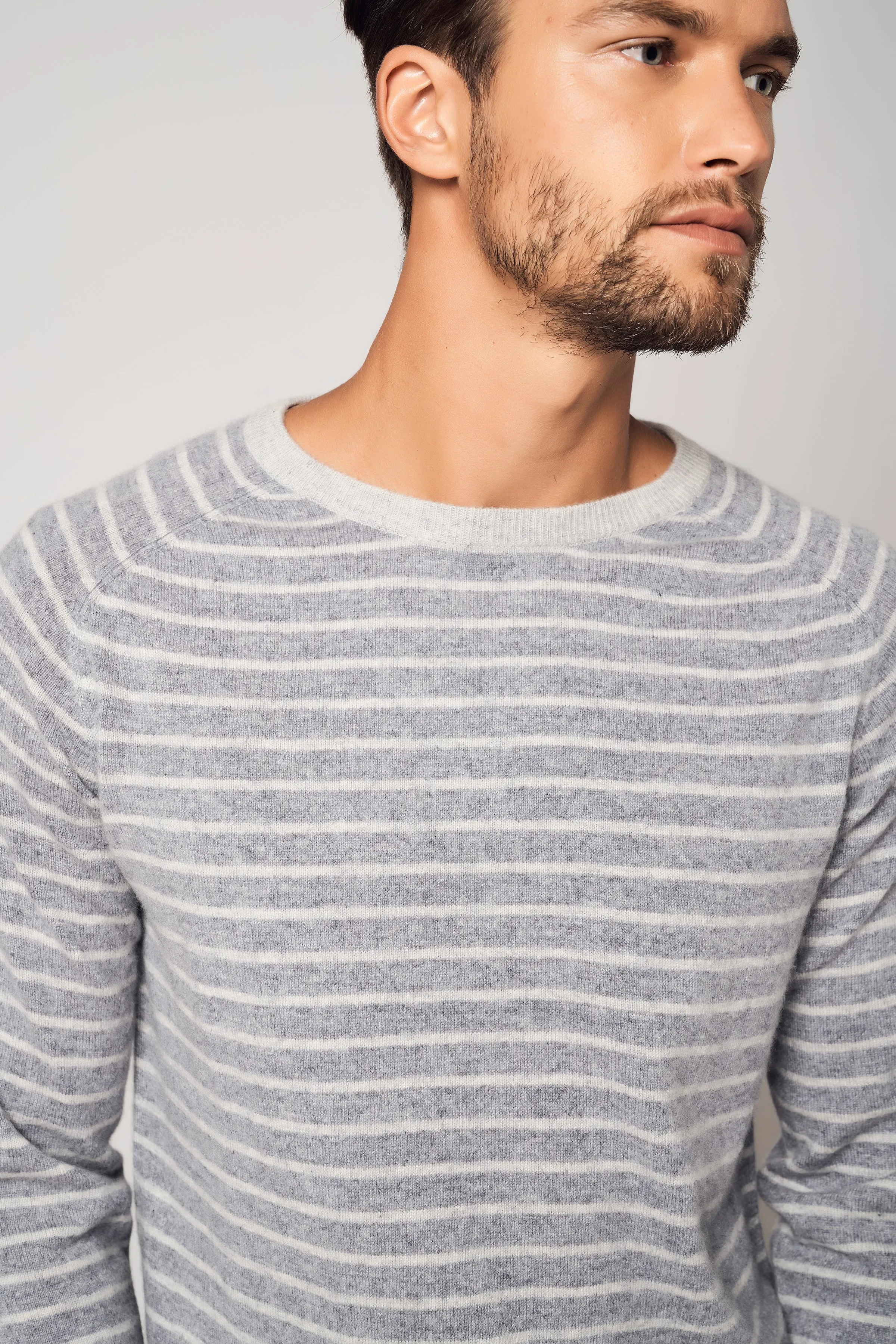 Aesthetic Striped Cashmere Sweater