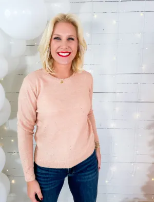 Allison Pink Sparkle Sweater