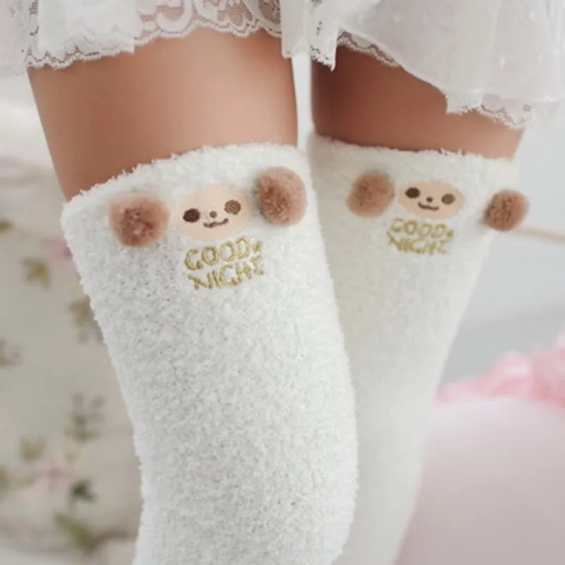 Animal Cartoon Long Thigh High Winter Cosy Warm Socks For Women