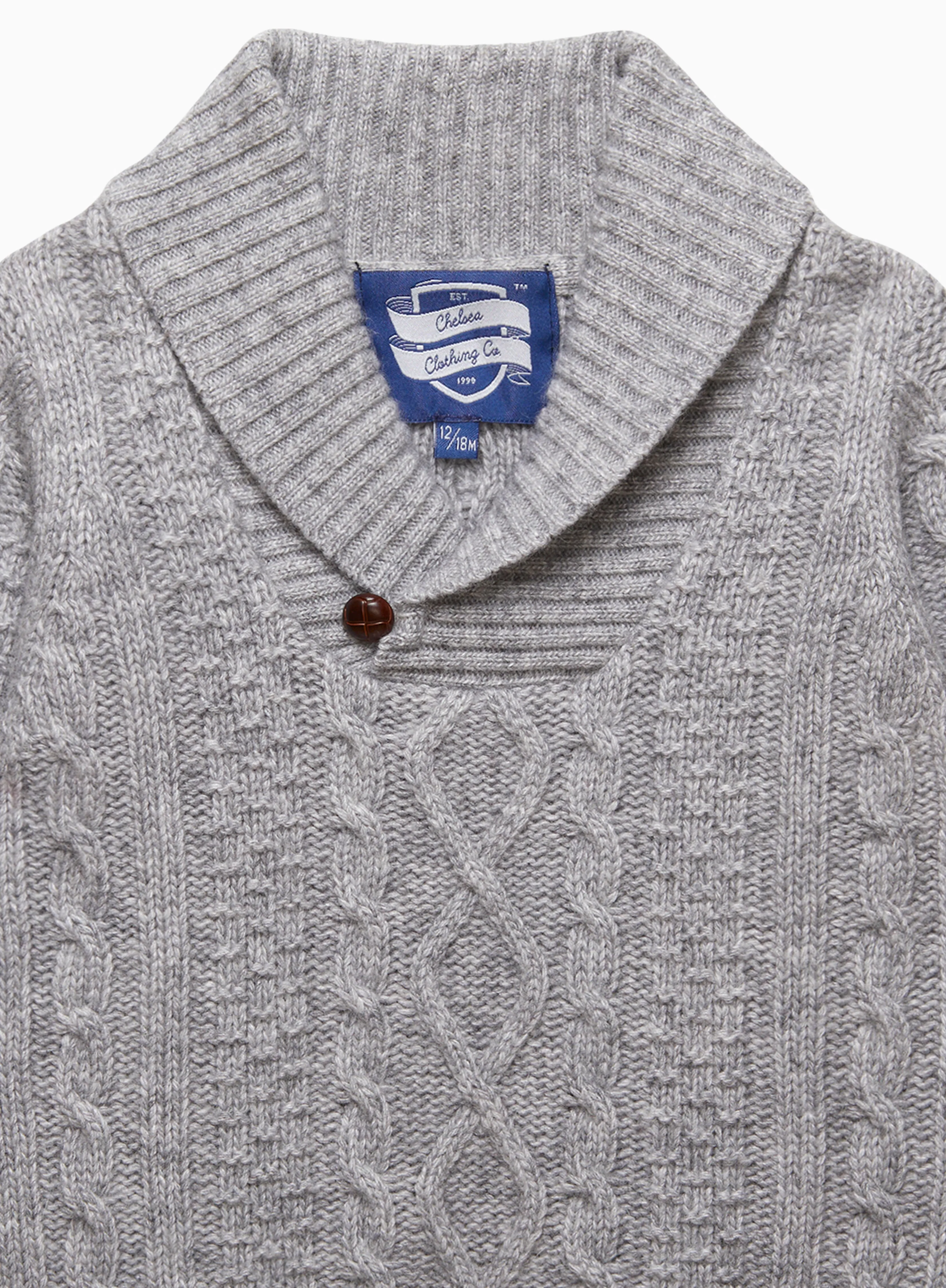 Baby Finn Shawl Collar Jumper