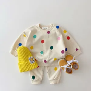 Balloon Fiesta - Vibrant and Fun Sweater and Pant Set for Children