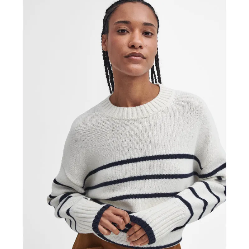 Barbour Belmore Knitted Ladies Jumper - Ecru