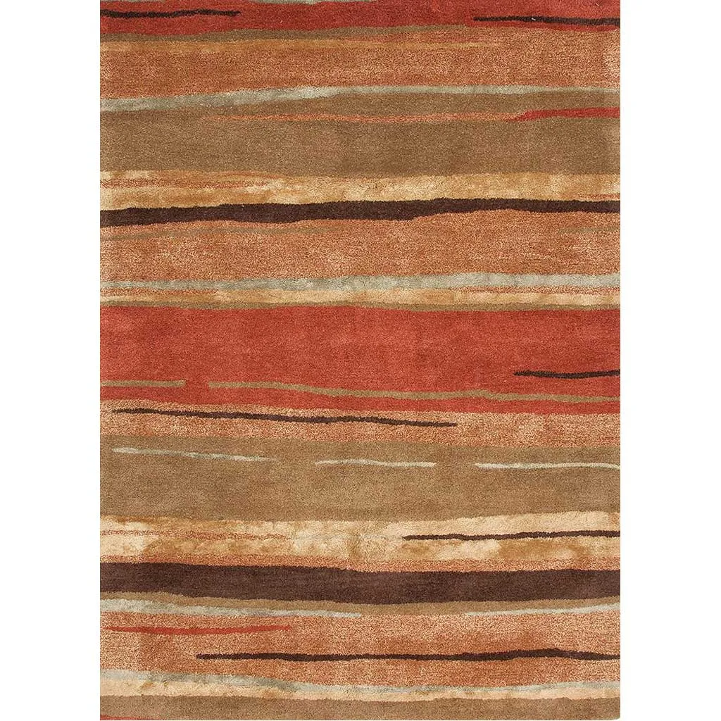 Baroque Bernini Classic Rust/Bronze Green Area Rug