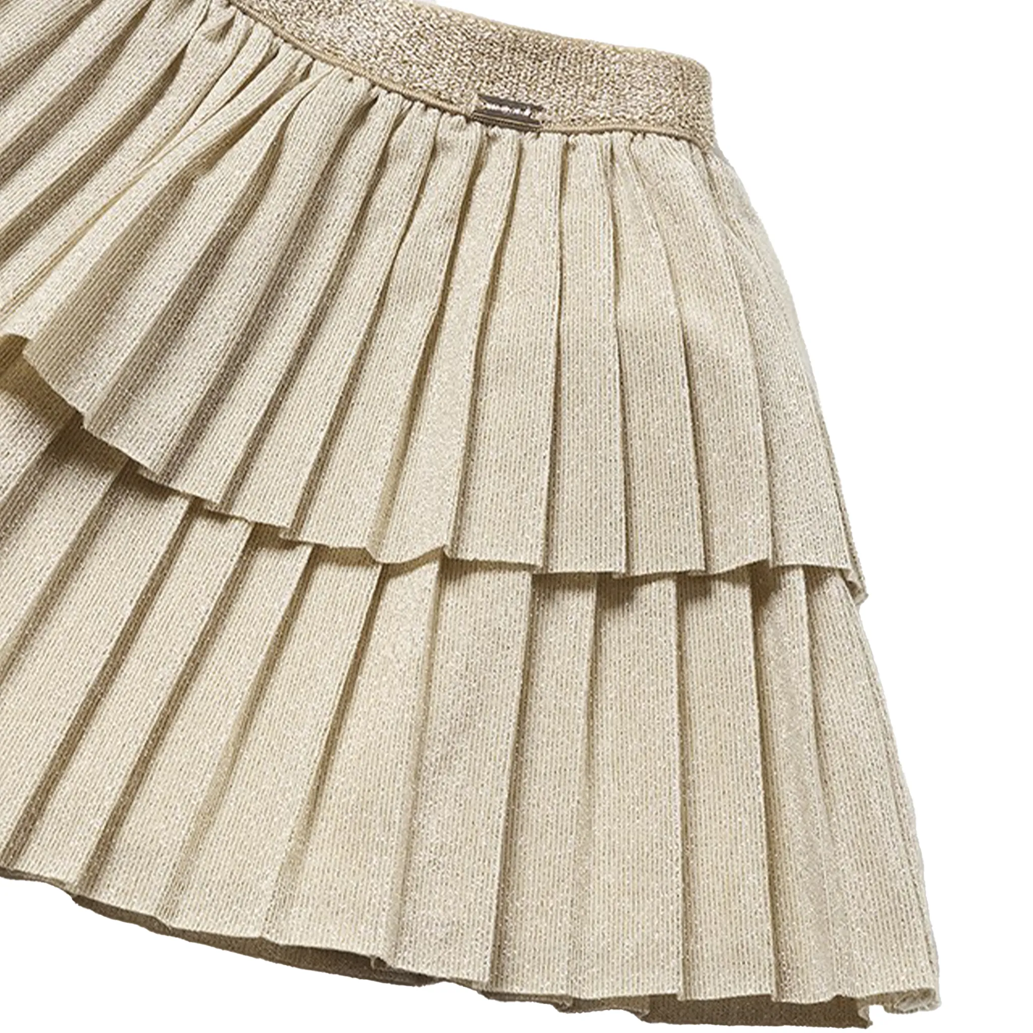 Beige Pleated Skirt