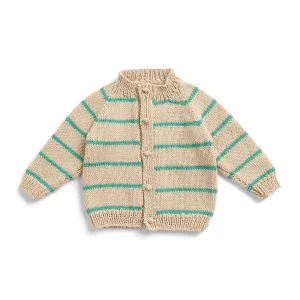 Bernat Sea Breeze Stripes Knit Baby Cardigan