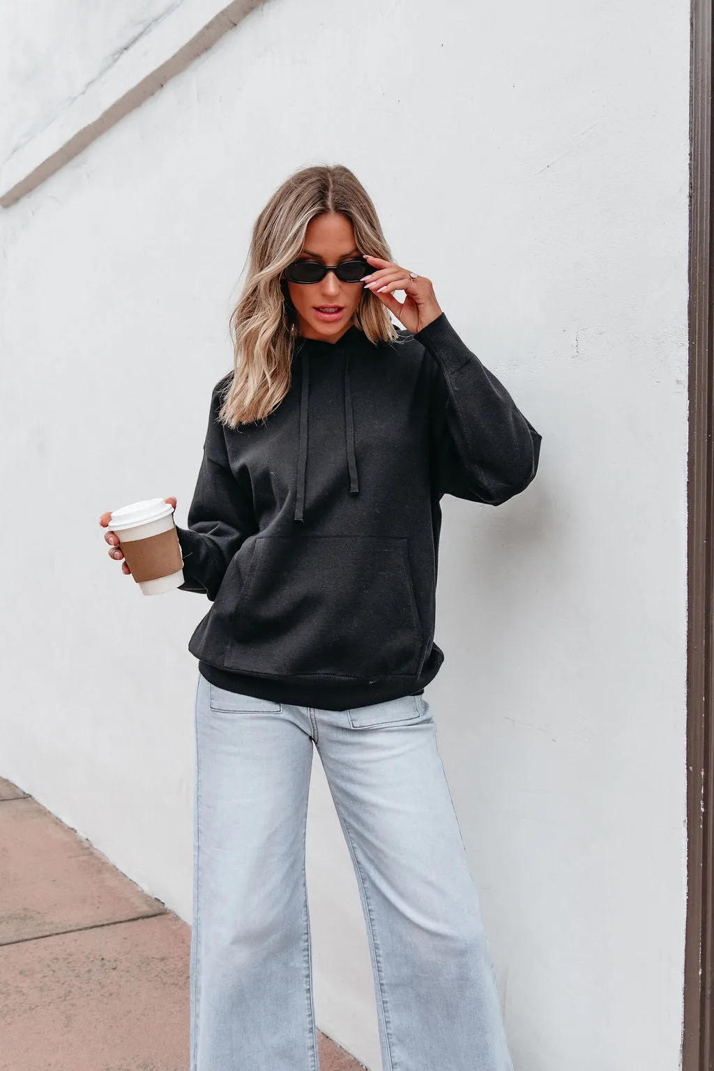 Black Cashmere Hooded Sweater