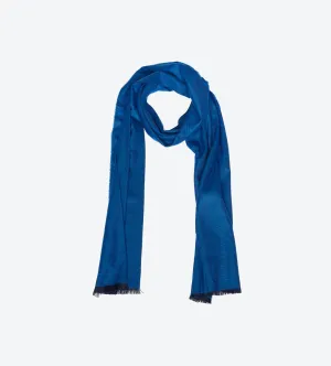 Blue Herringbone Scarf