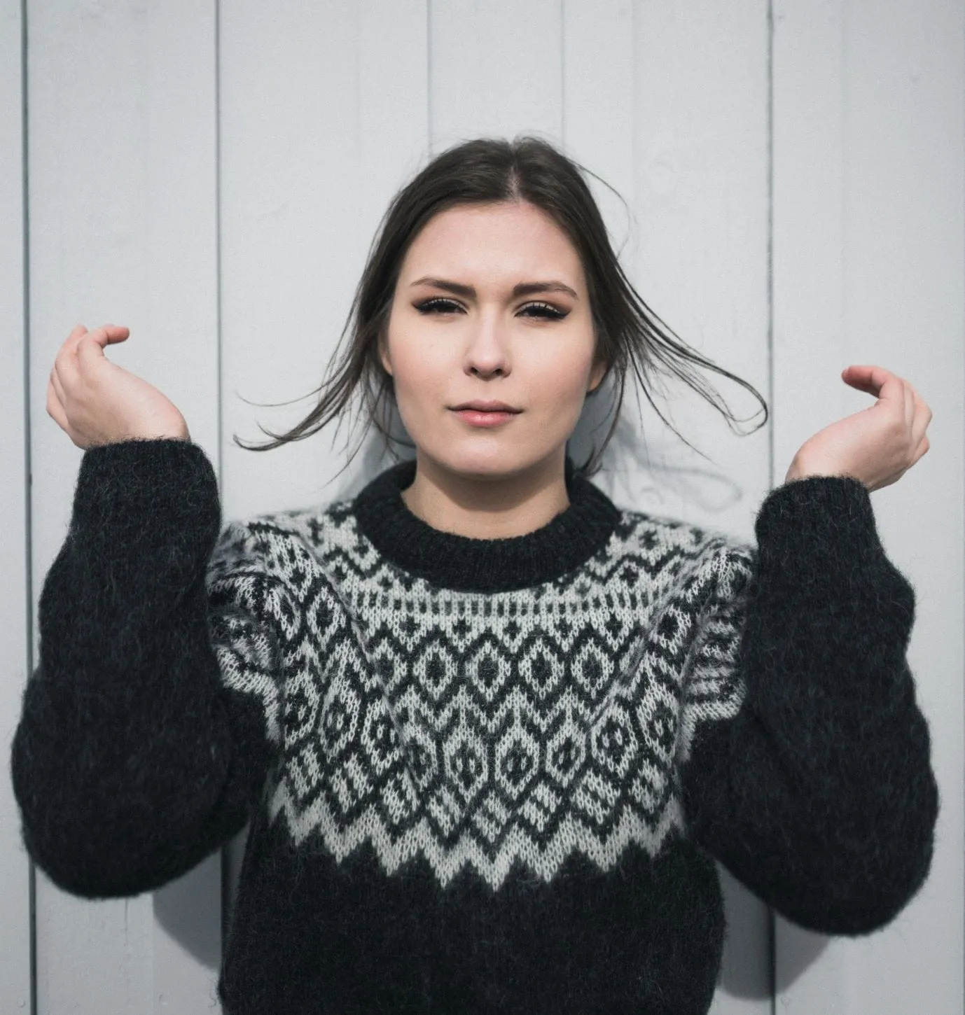 Borg - Black Icelandic sweater