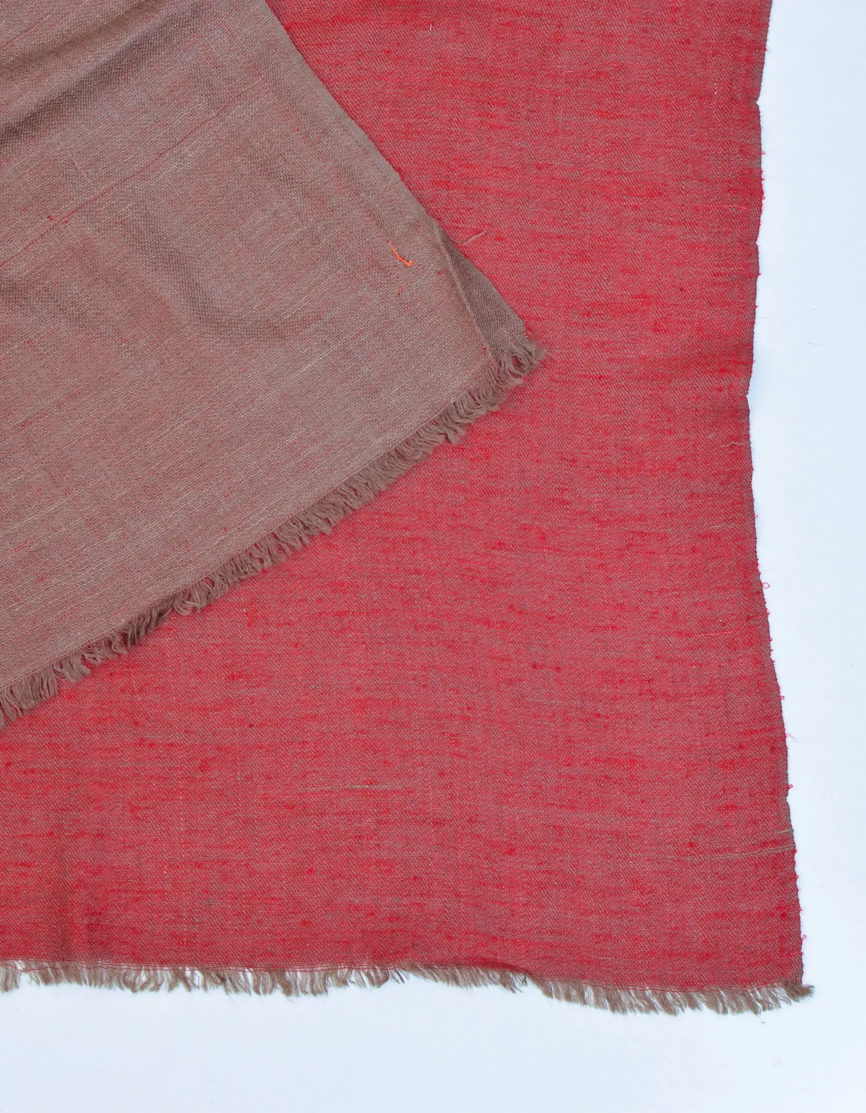 Brownish Red Handwoven Reversible Cashmere Pashmina Shawl