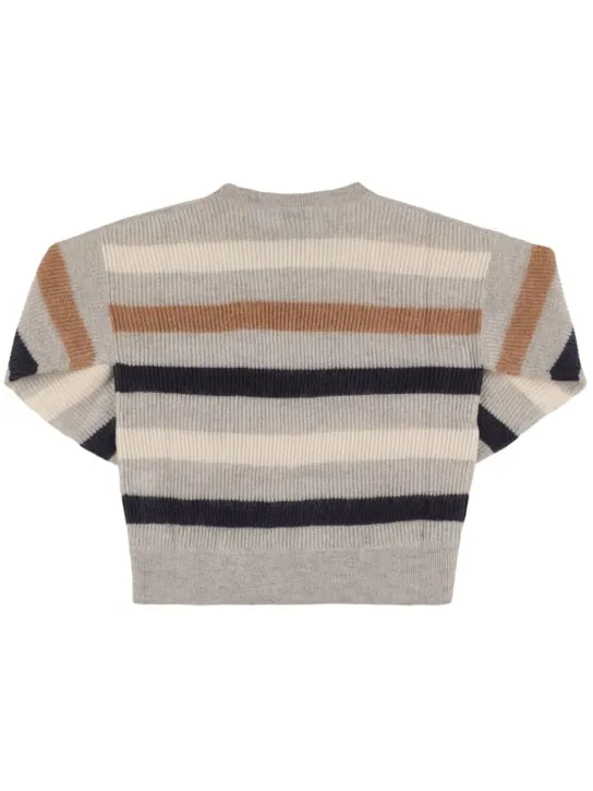 Brunello Cucinelli   Lurex striped mohair blend sweater 