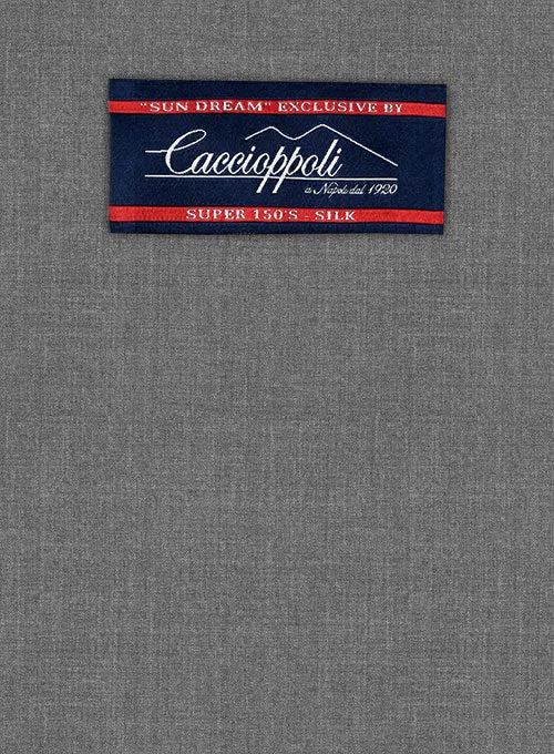 Caccioppoli Sun Dream Gray Wool Silk Suit