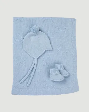 Cashmere Baby Set in Blue