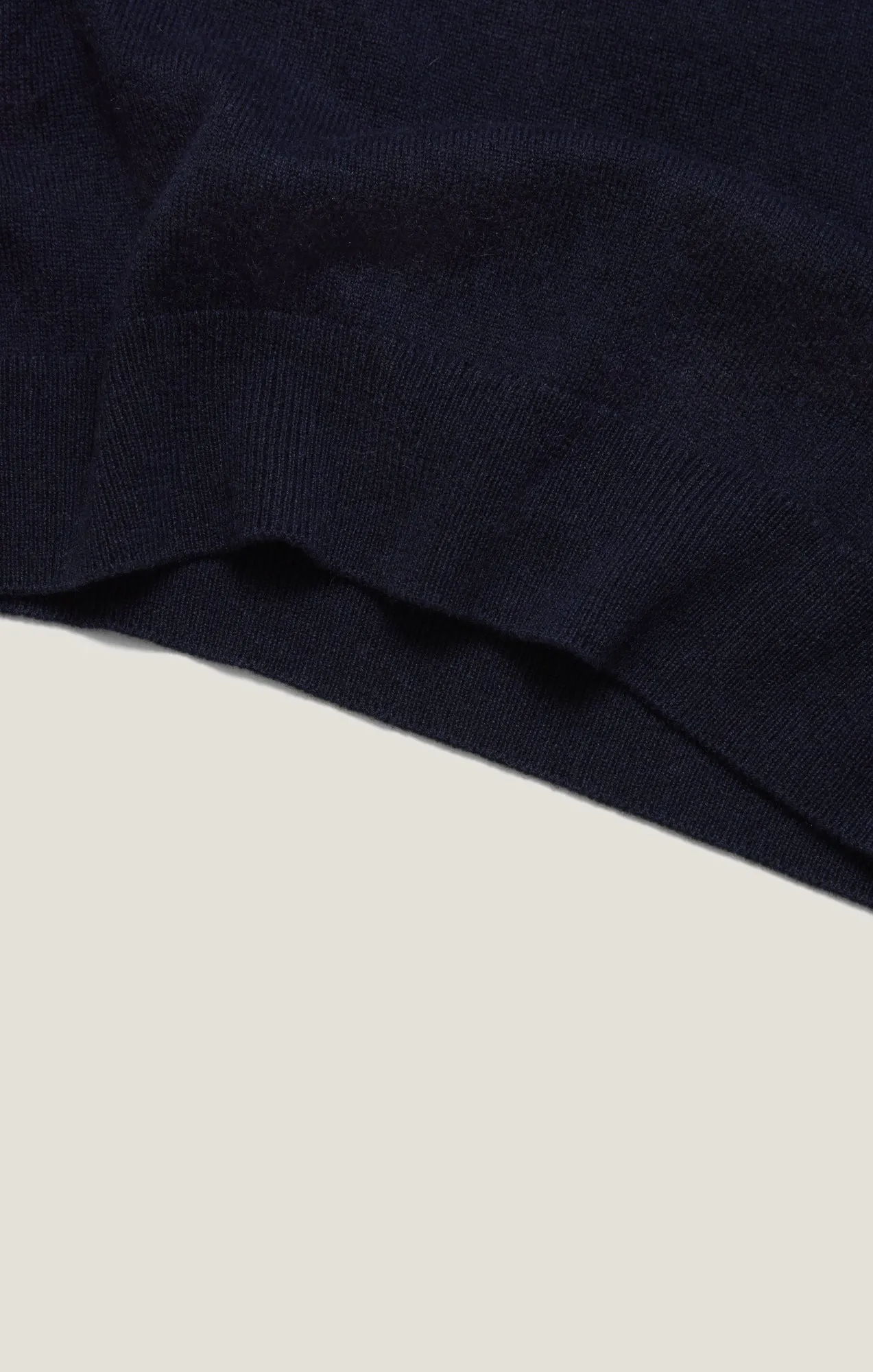 Cashmere Quarter Zip Sweater In Dark Navy