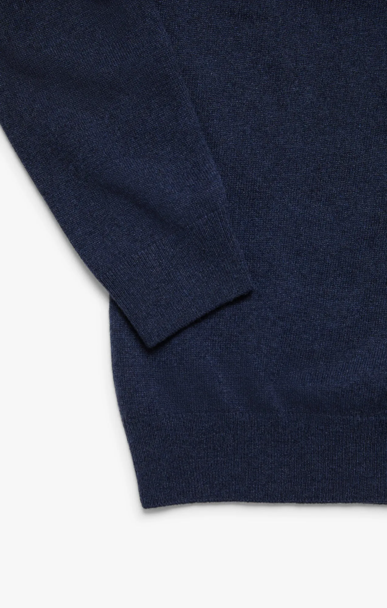 Cashmere Quarter Zip Sweater In Navy