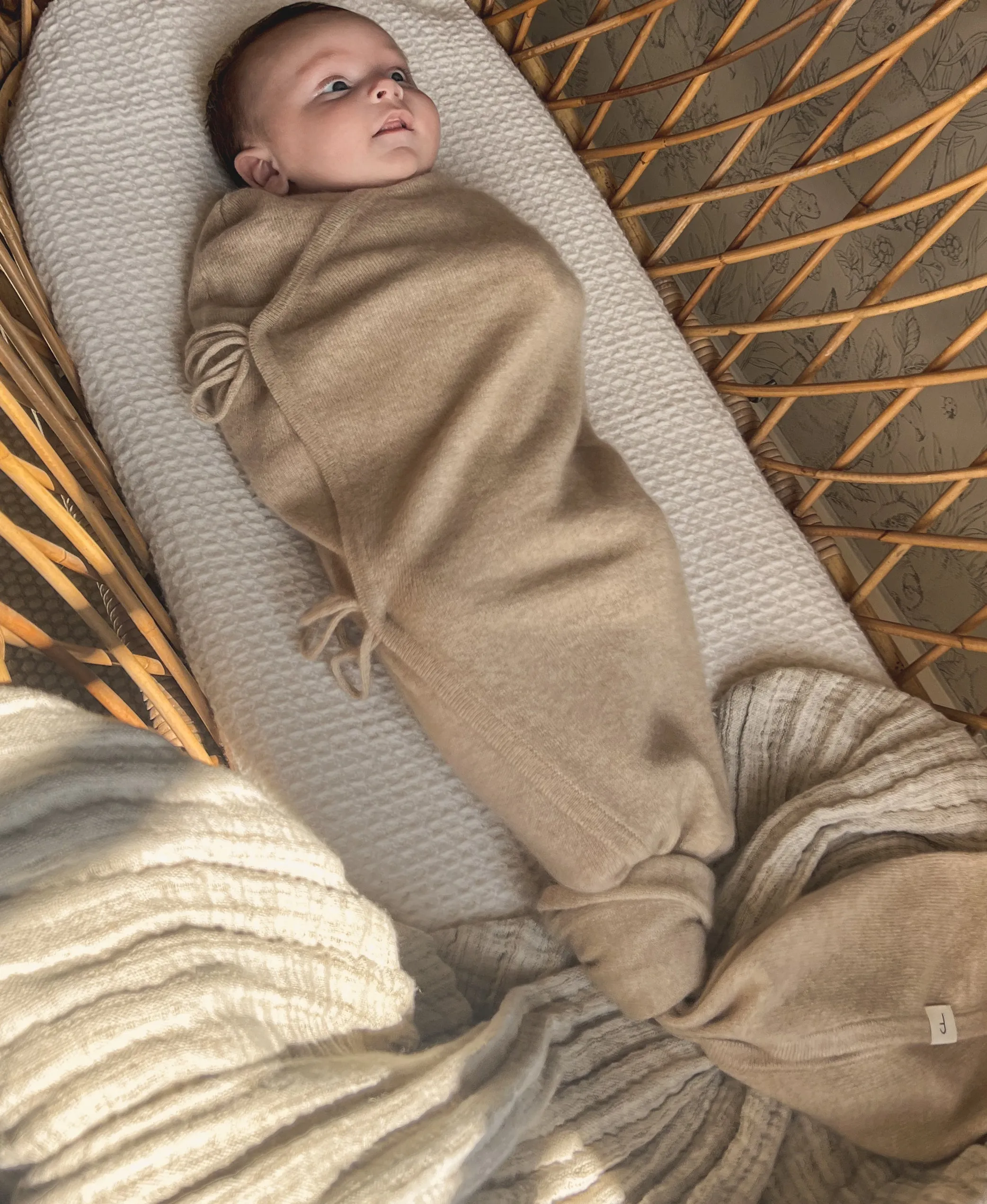 Cashmere Swaddle Wrap Caramel