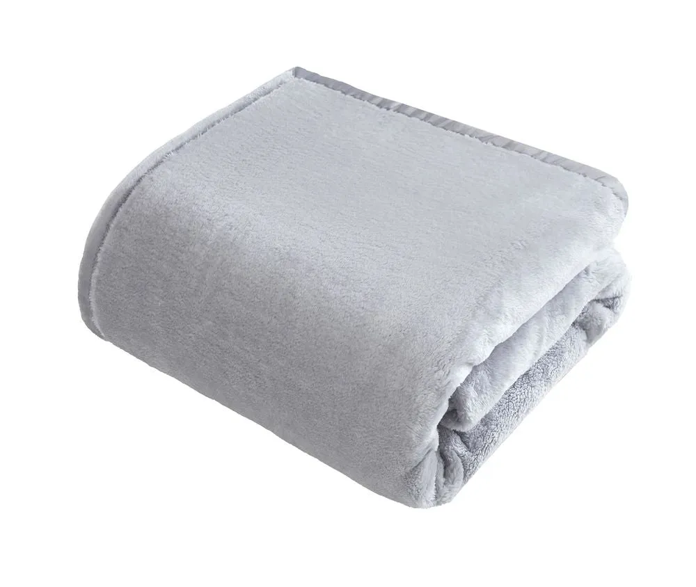 CASHMERE TOUCH THROW SILVER (HIGH SHINE)