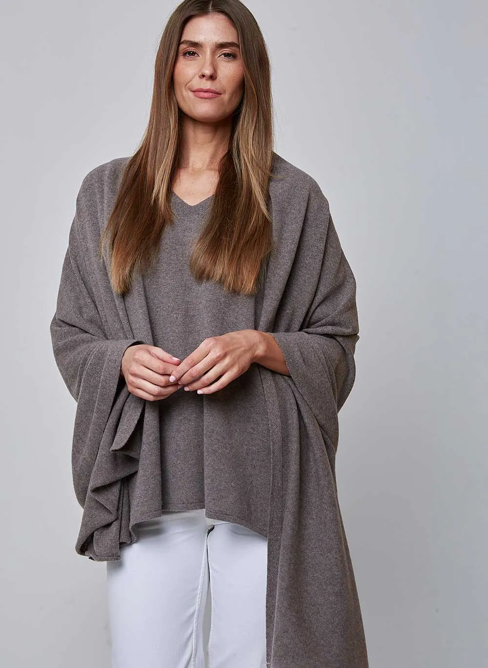 Cashmere Travel Wrap - Taupe