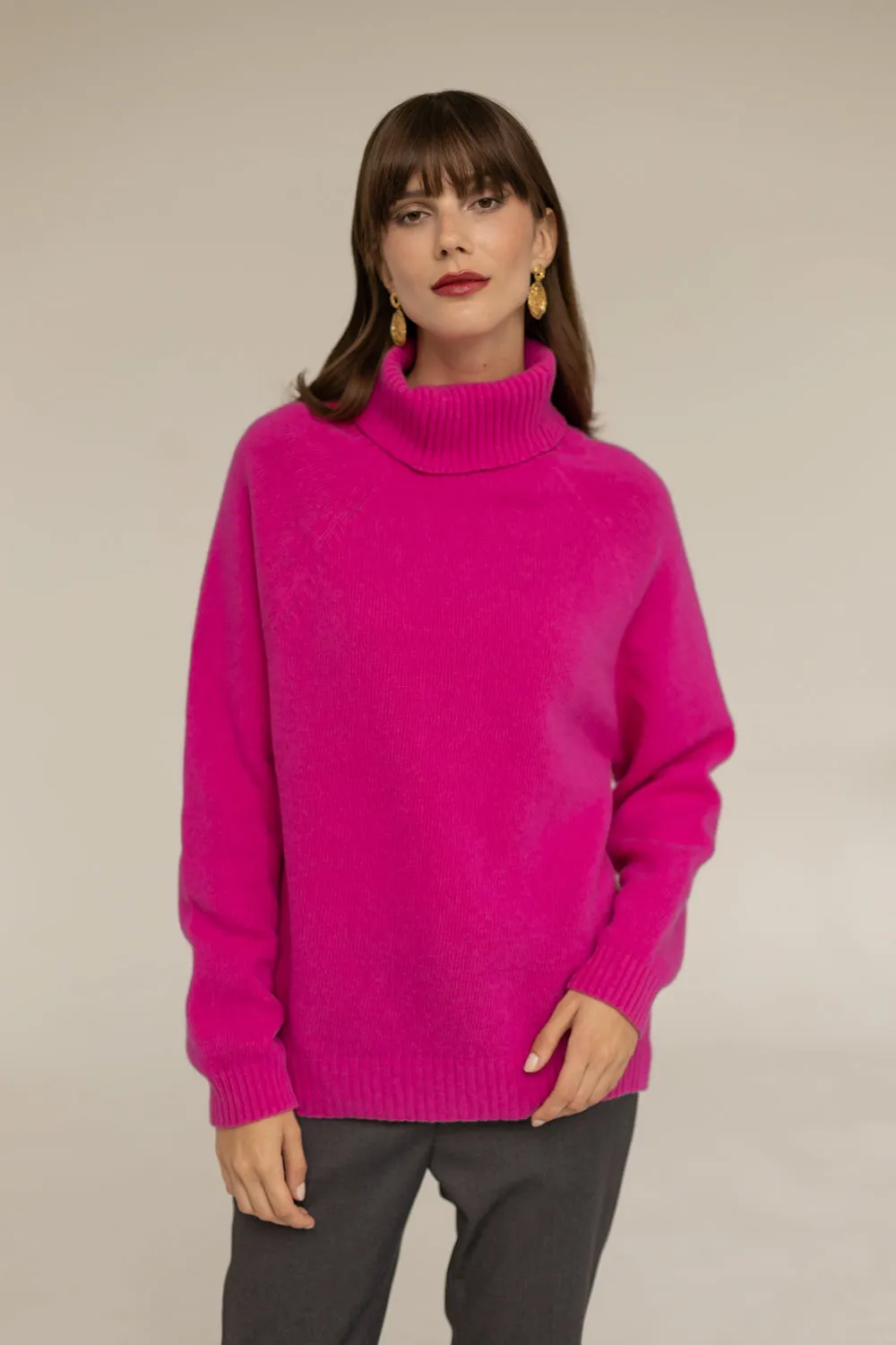 Cashmere Turtleneck Fuchsia