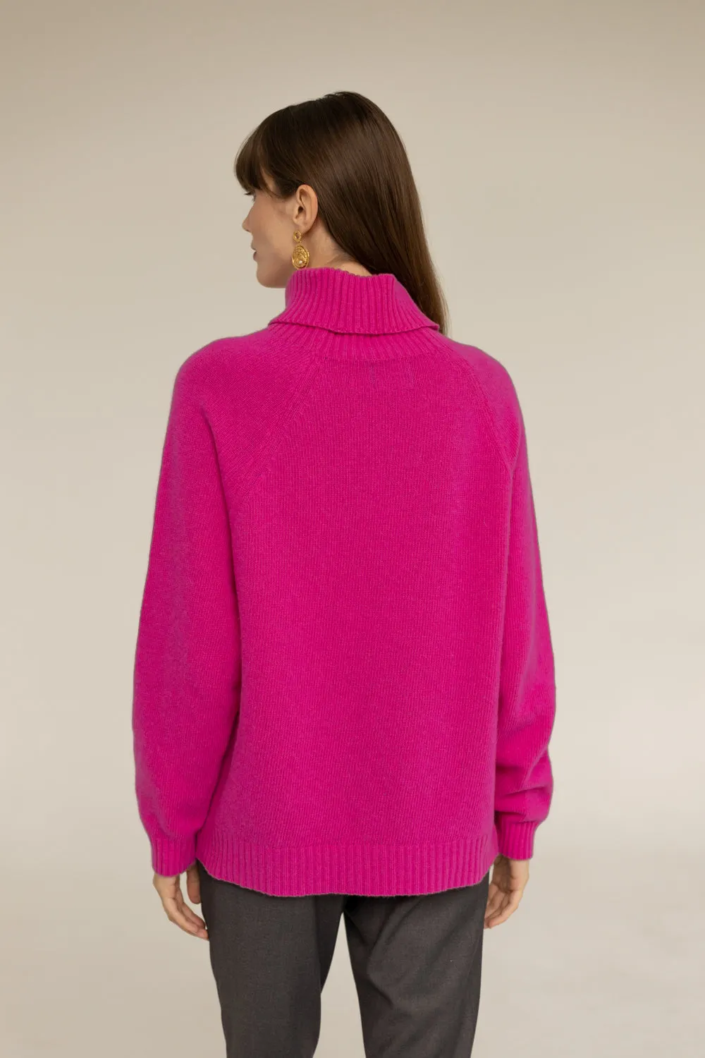 Cashmere Turtleneck Fuchsia