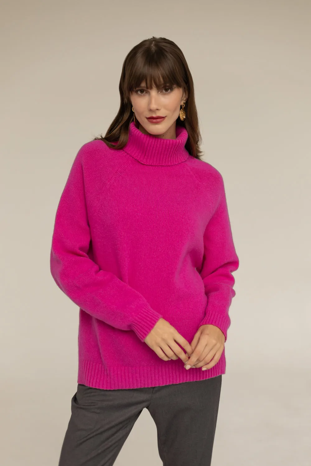 Cashmere Turtleneck Fuchsia