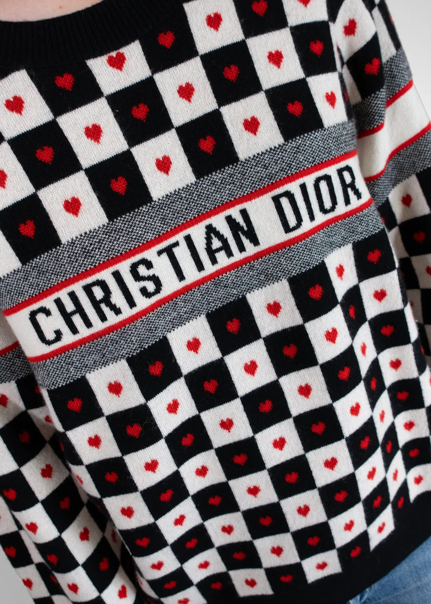 Christian Dior 2020 Cashmere Heart Logo Sweater