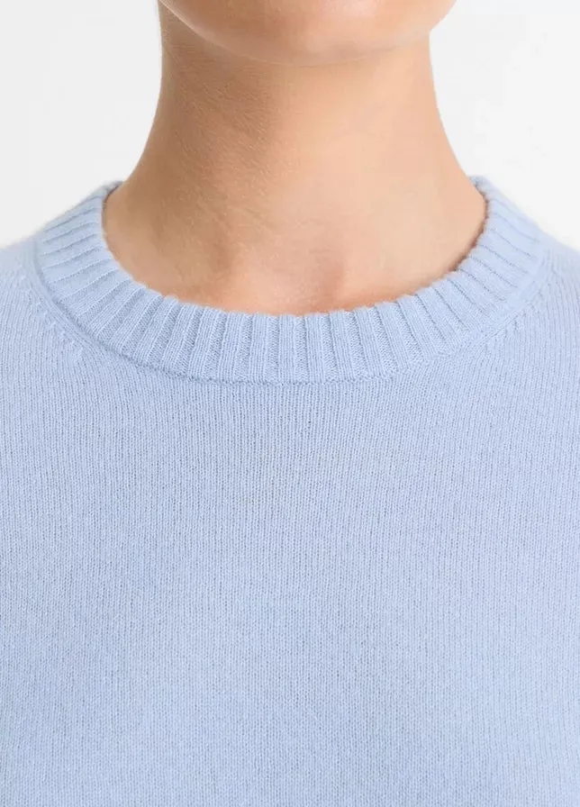 Classic Cashmere Crewneck- Porcelain Blue