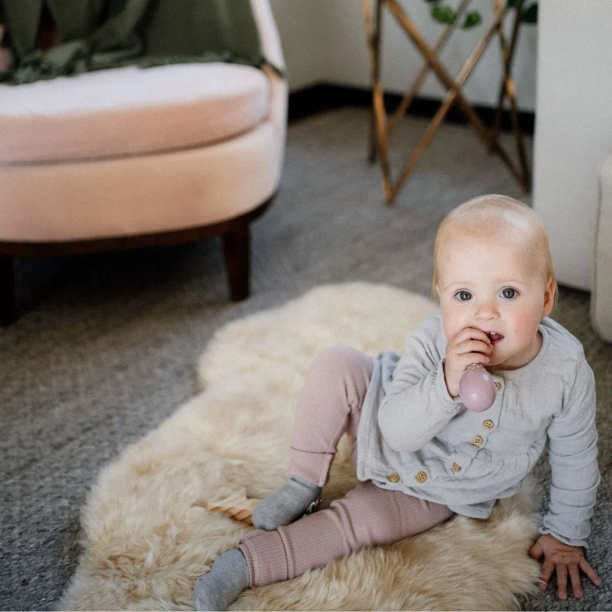 Classic NZ Long Pile Sheepskin Baby Rug