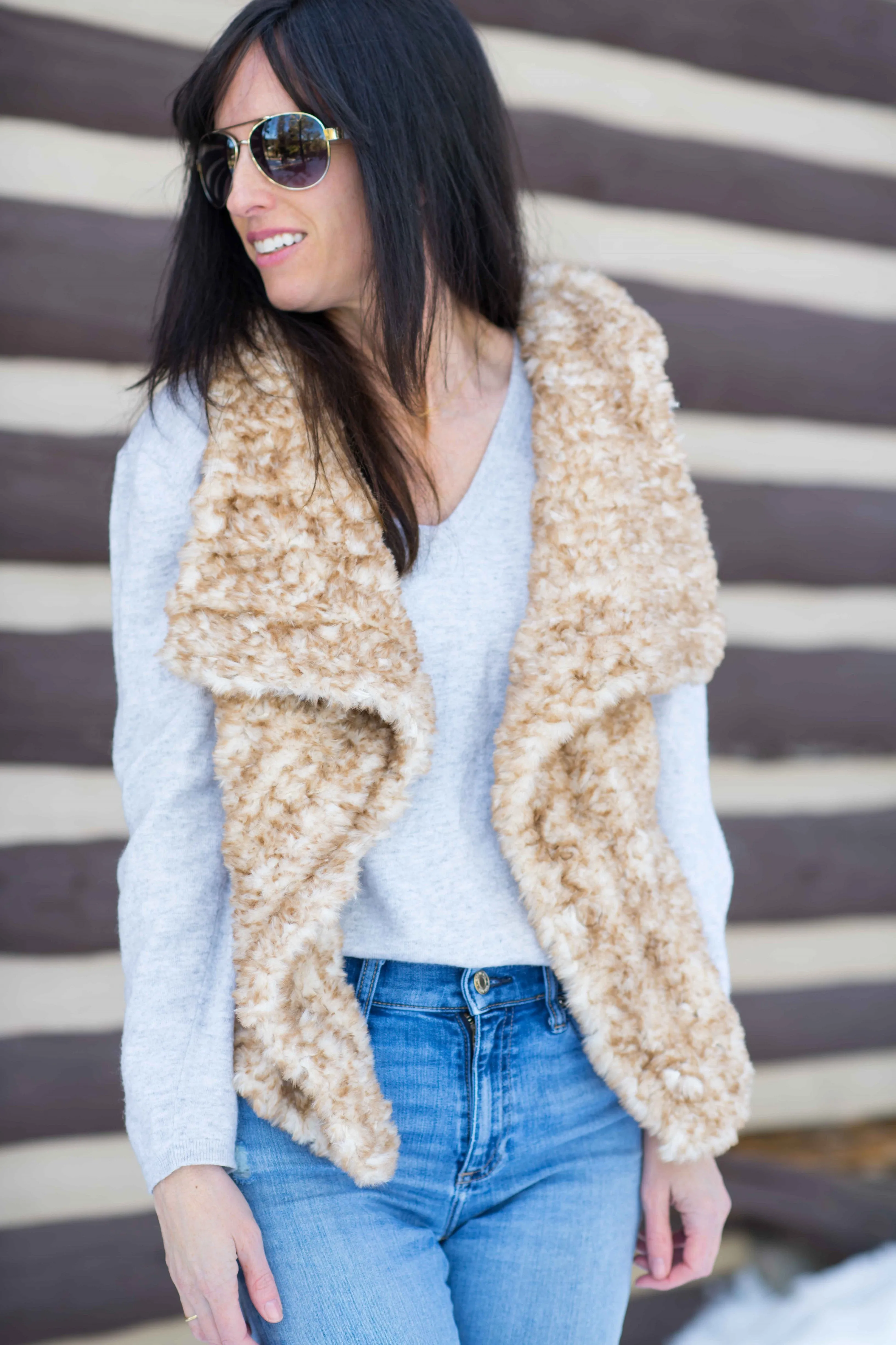 Crochet Kit - Faux Fur Vest