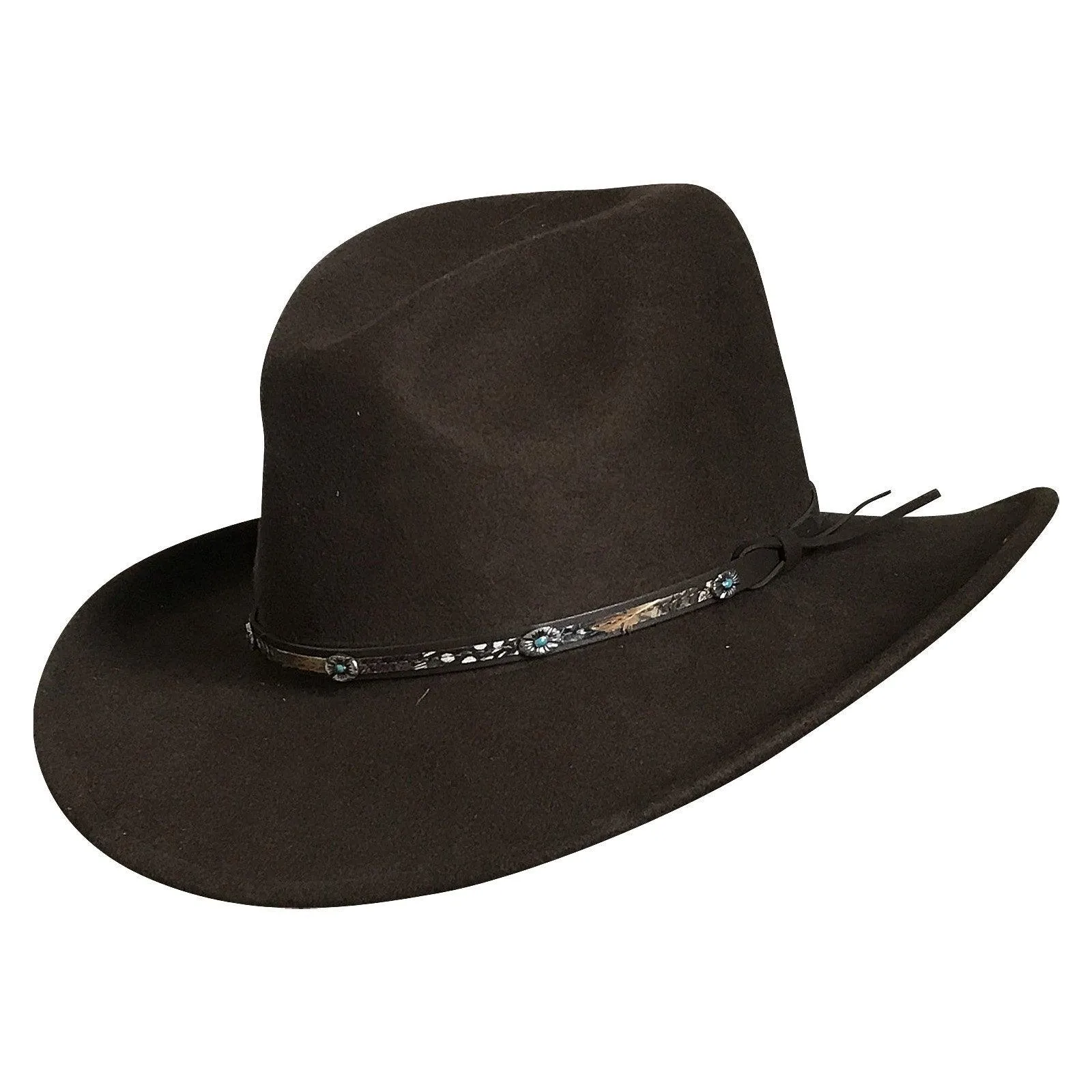 Crushable Brown Felt Denver Western Cowboy Hat