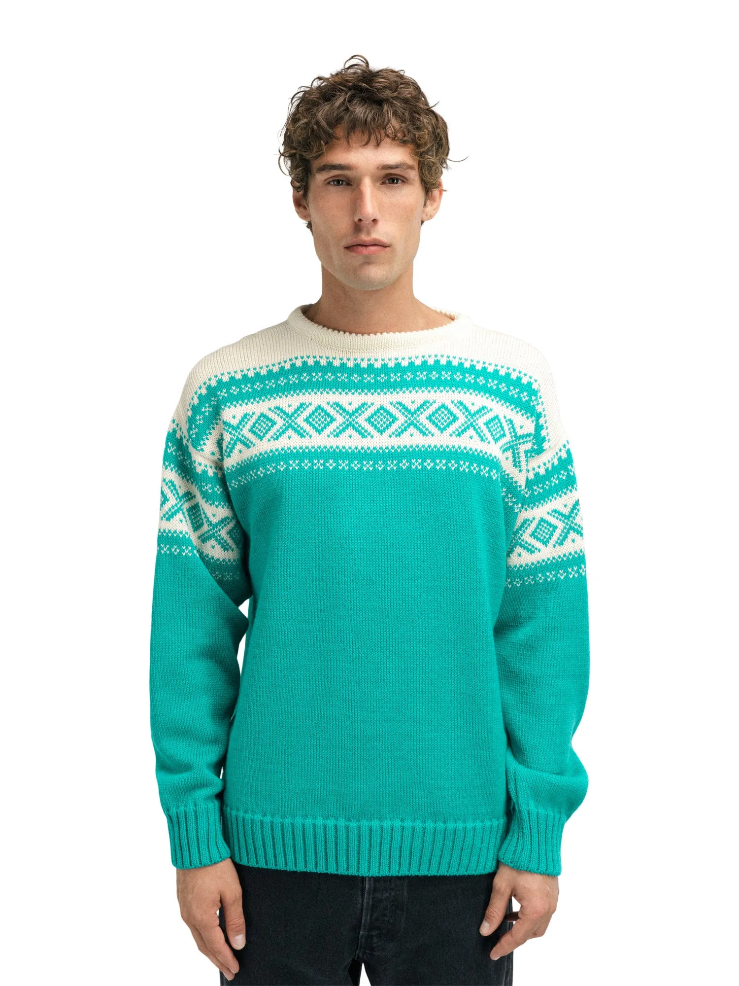 Dale of Norway - Cortina 1956 Unisex Sweater - Peacock offwhite