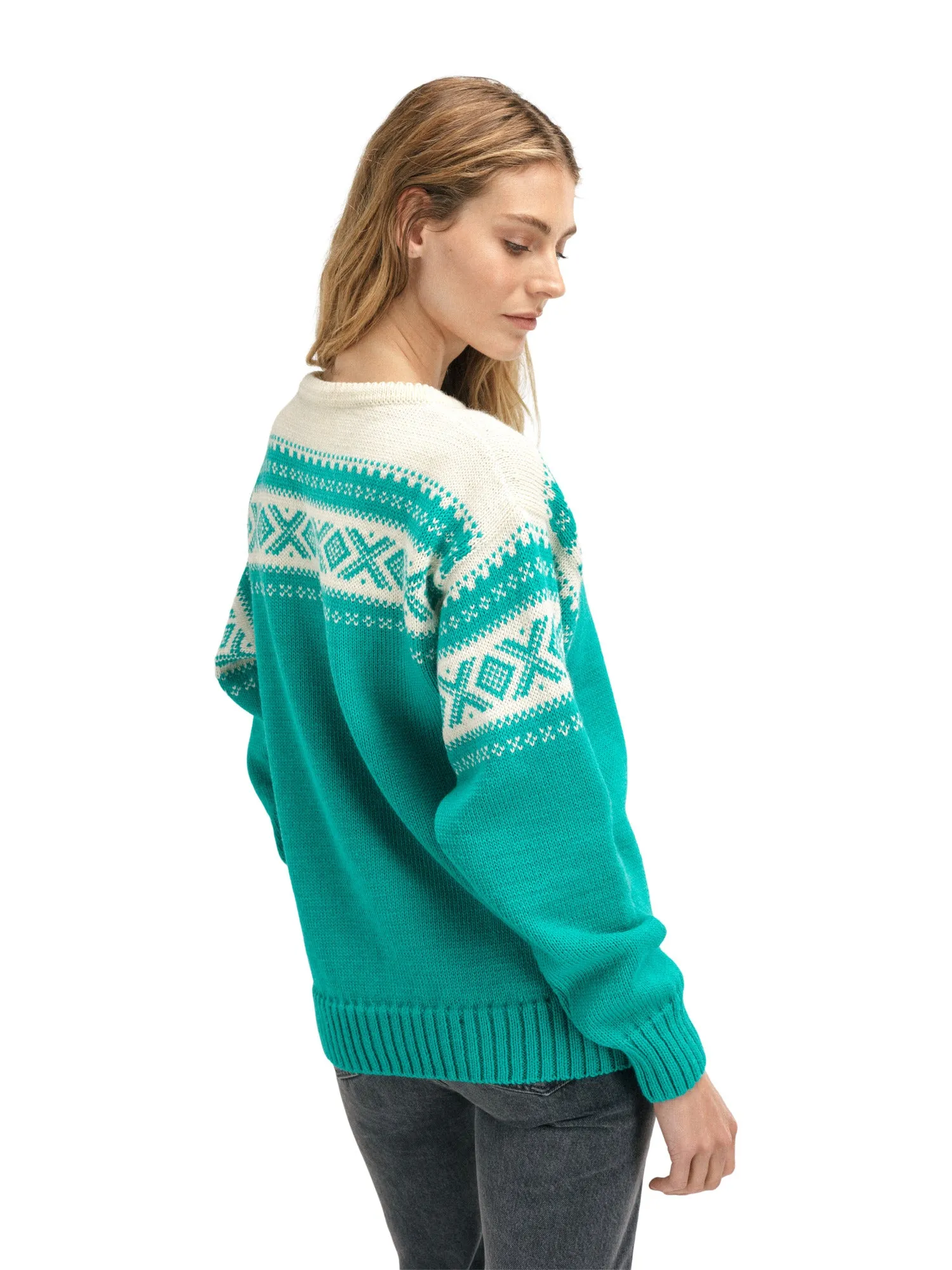 Dale of Norway - Cortina 1956 Unisex Sweater - Peacock offwhite