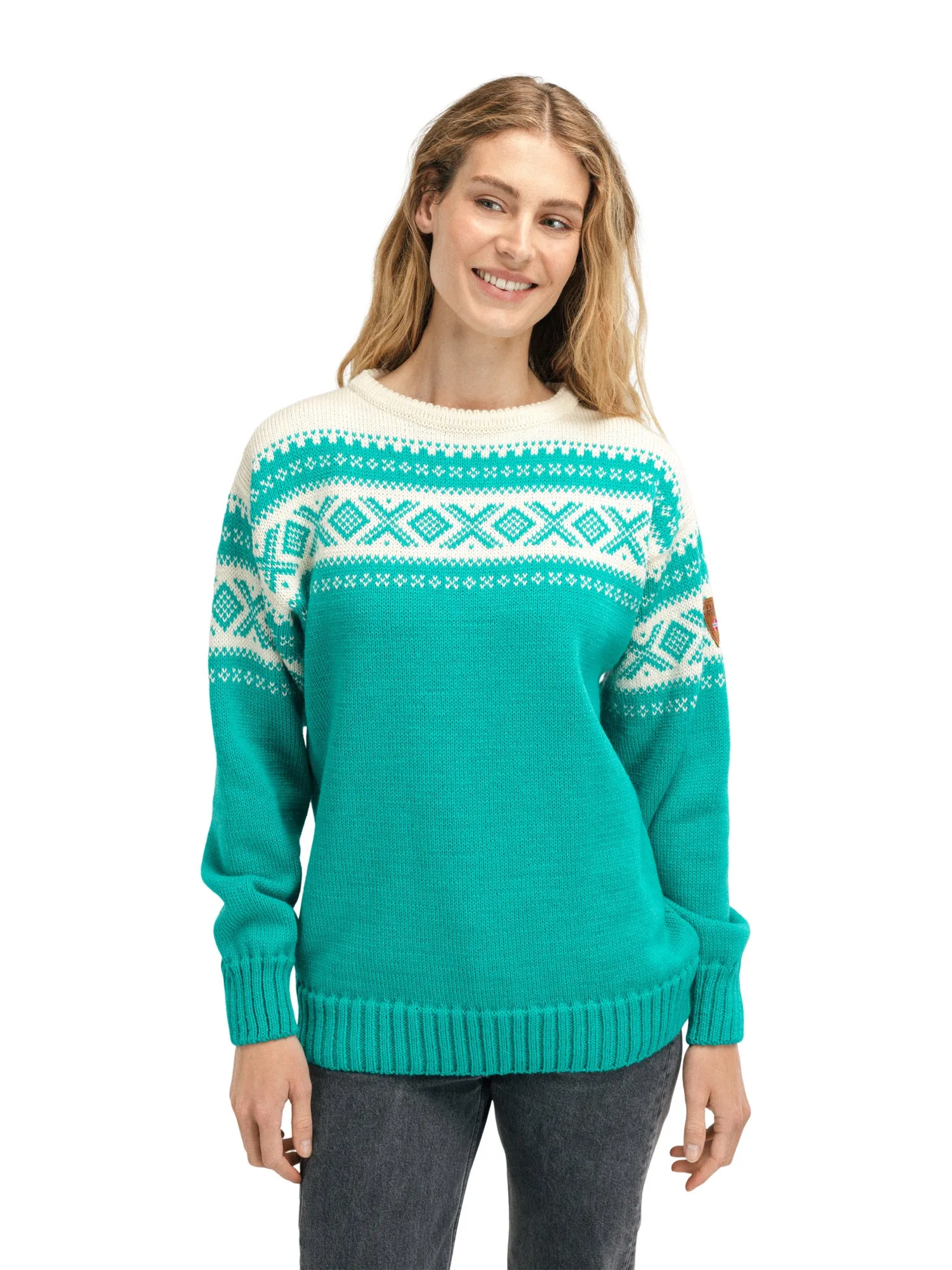 Dale of Norway - Cortina 1956 Unisex Sweater - Peacock offwhite