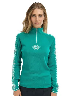 Peacock and Off White Womens Dale of Norway Geilo Sweater