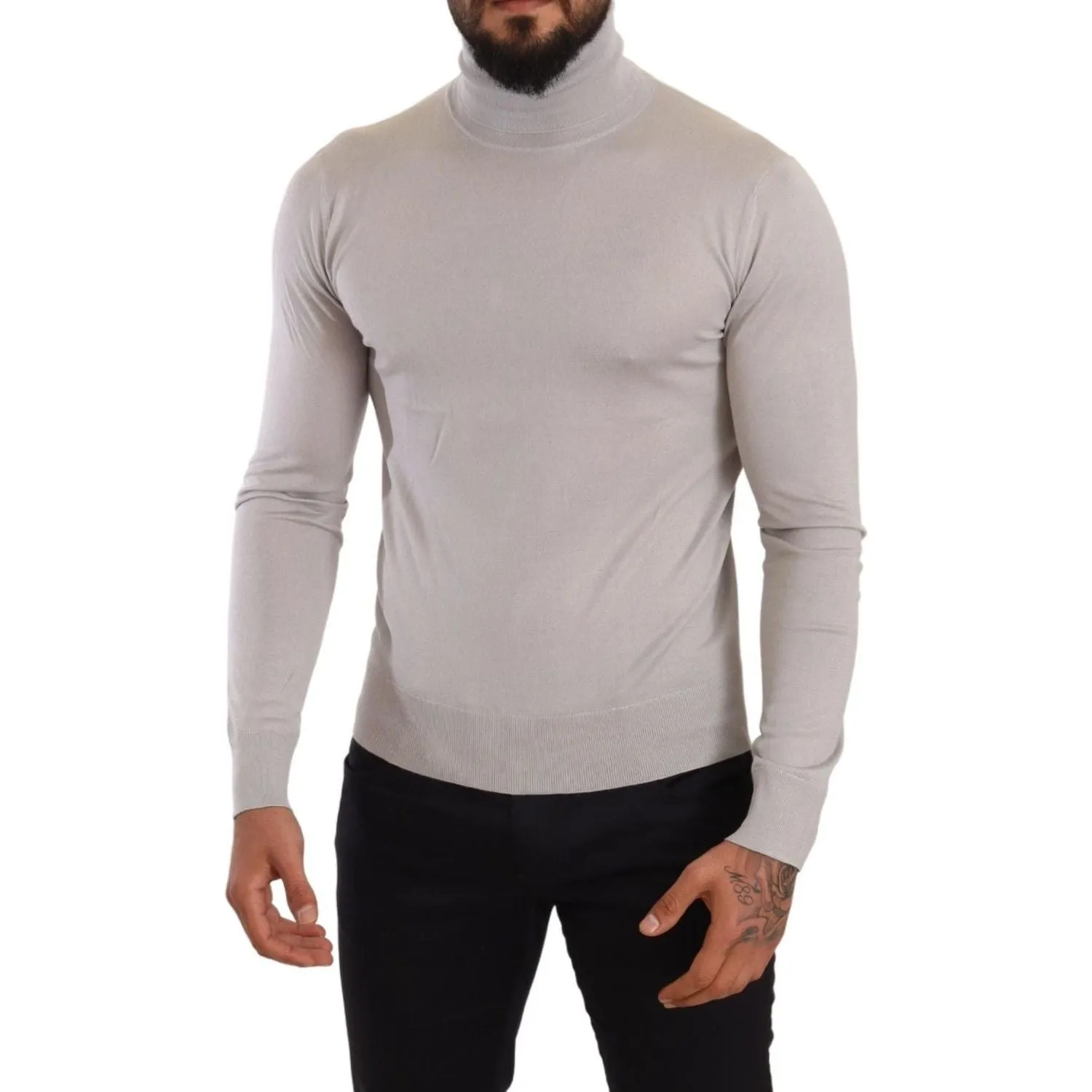 Dolce & Gabbana Elegant Cashmere-Silk Blend Turtleneck