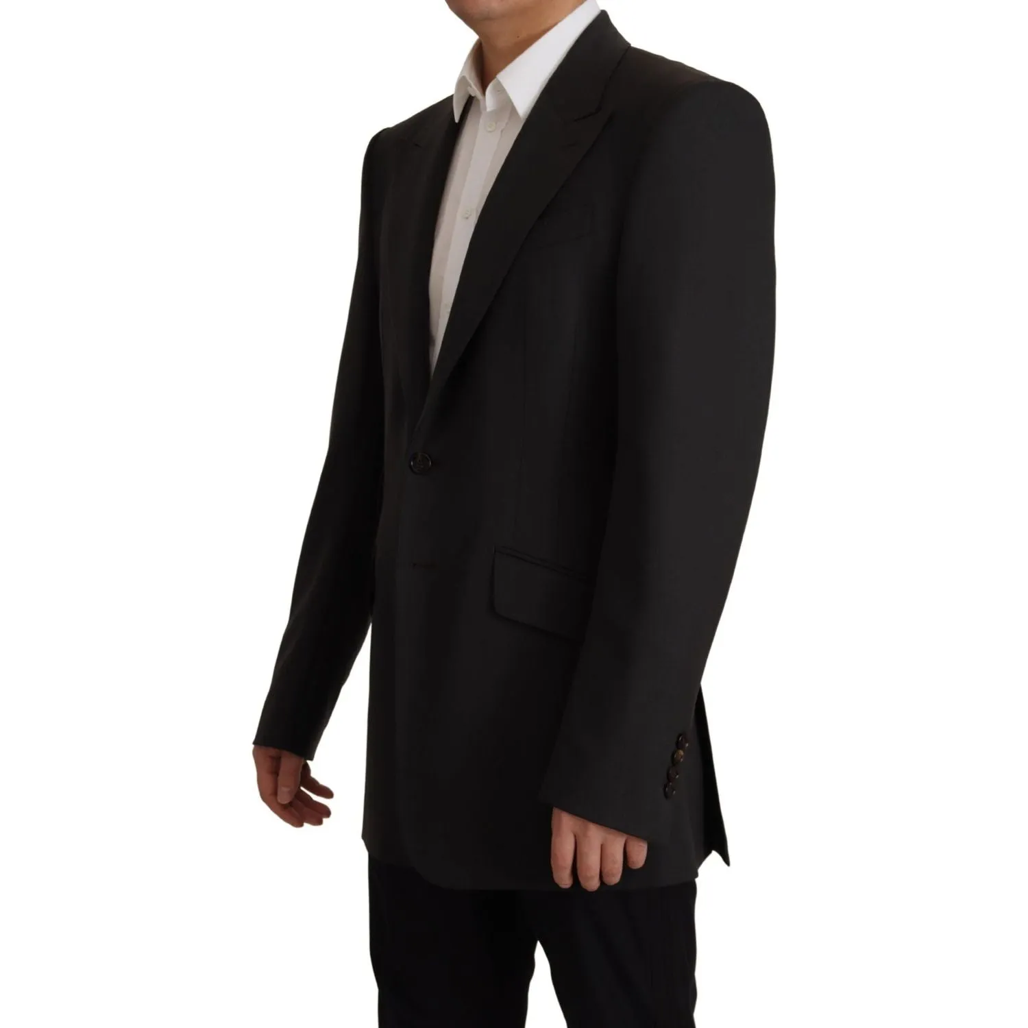 Dolce & Gabbana Elegant Slim Black Wool Blazer Jacket