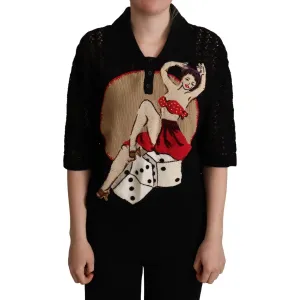 Dolce & Gabbana Embroidered Short Sleeve Luxury Sweater