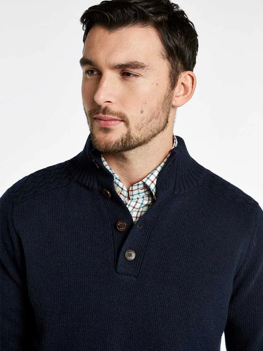 DUBARRY Parkplace Button Neck Sweater - Men's - Navy