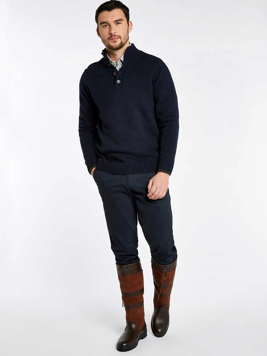 DUBARRY Parkplace Button Neck Sweater - Men's - Navy