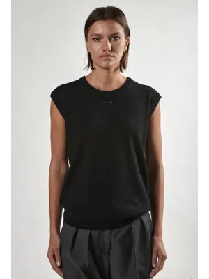 E4208MXH Sleeveless merino crew neck sweater