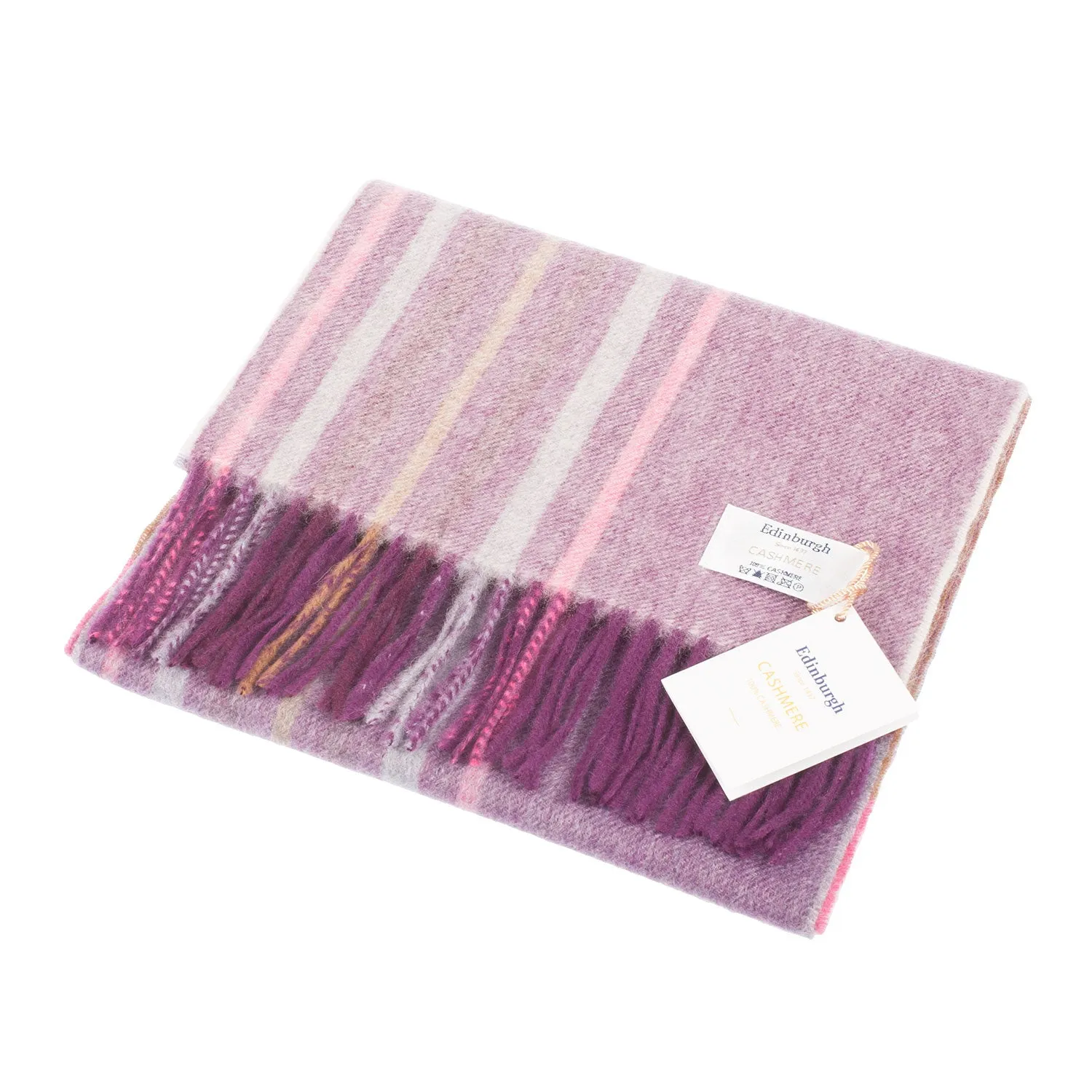 Edinburgh Cashmere Scarf  Barcode Check - Wineberry