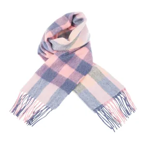 Edinburgh Cashmere Scarf  Giant Chequer - Summer/Lilac/Pink