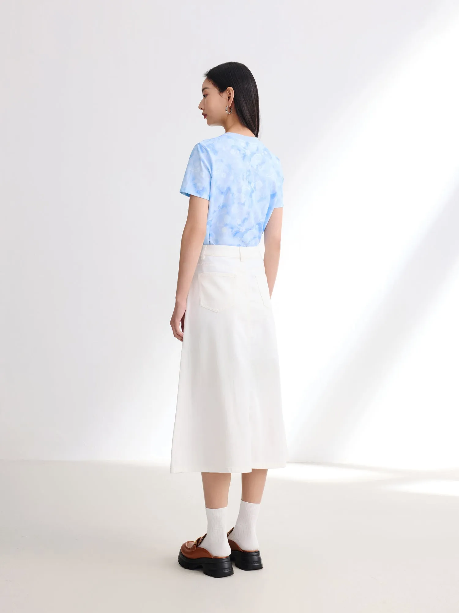 EP YAYING A-line Denim Skirt