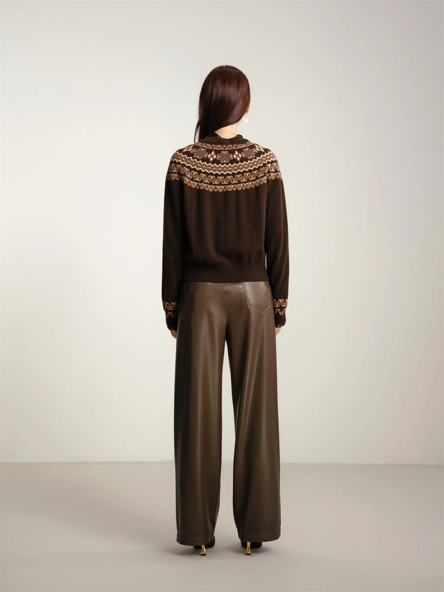 EP YAYING Jacquard Knitted Sweater