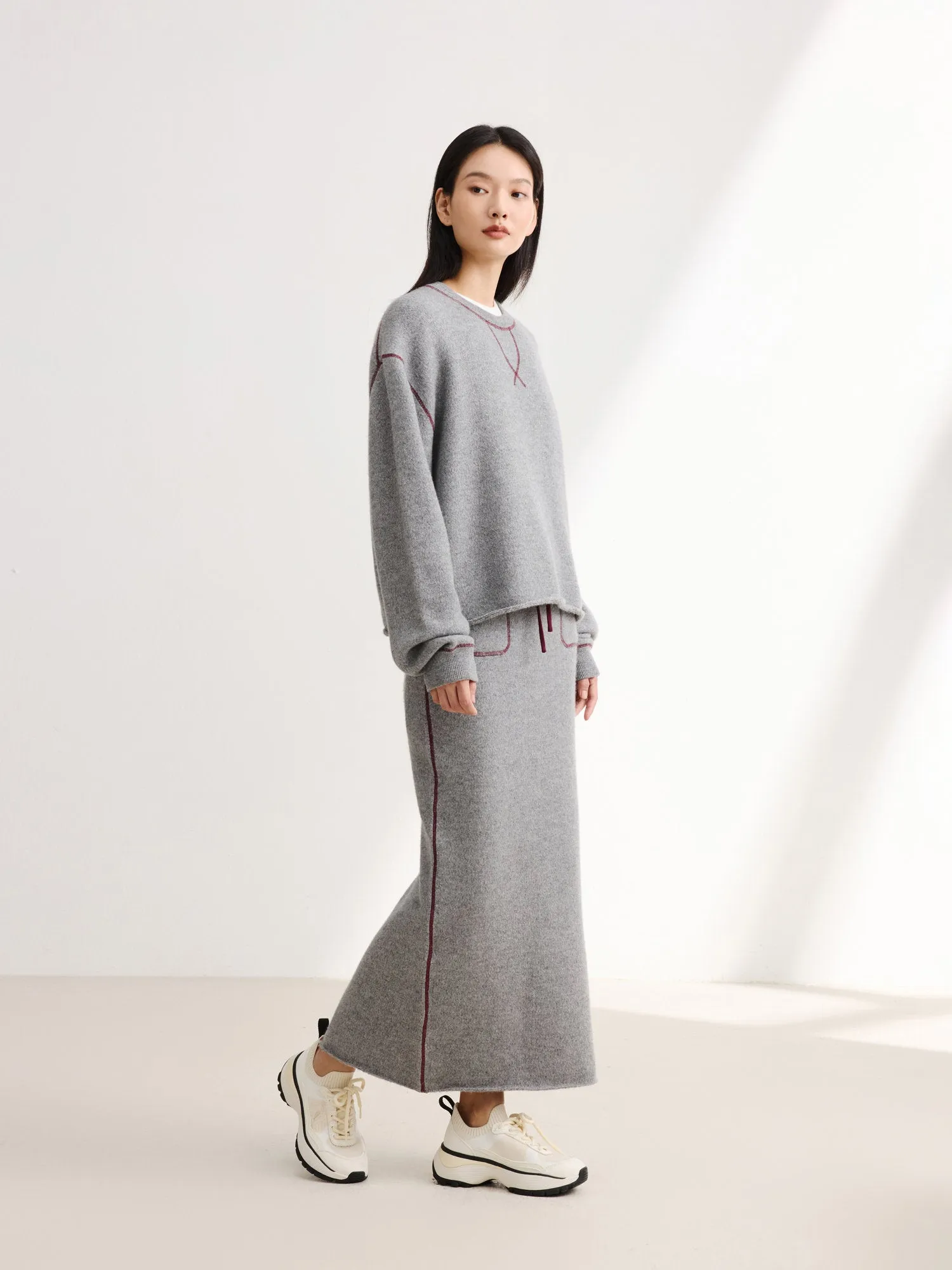 EP YAYING Knitted Sweatshirt Pullover